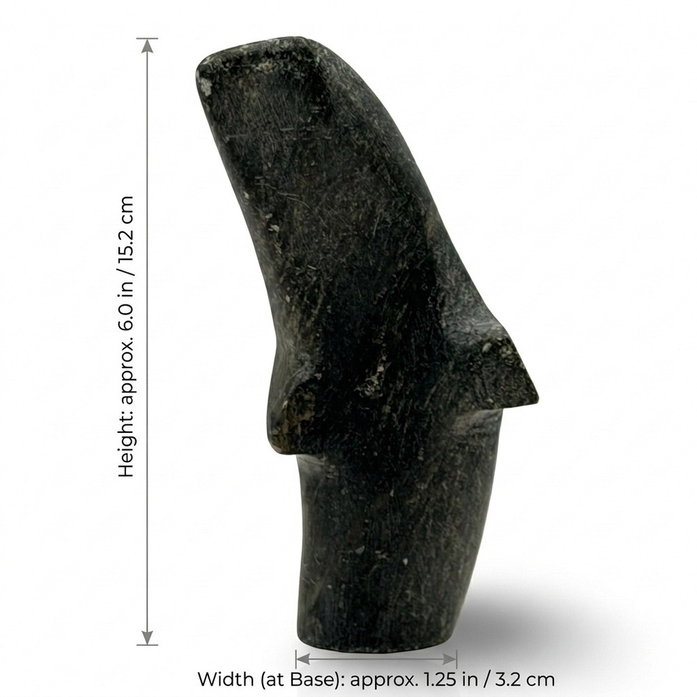 Vintage Inuit Arviat Sculpture 5A-16185
Abstract Spirit Whale Basalt Baffin CAN - Picture 3 of 11
